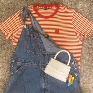 Acne Studio M strip red tshirt